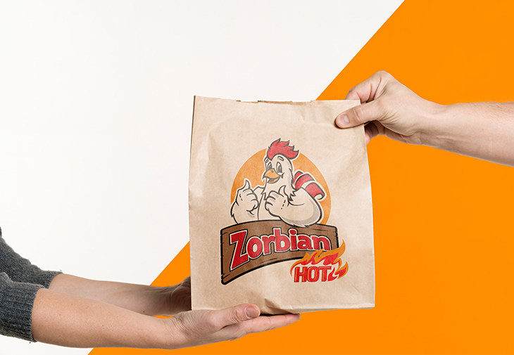 delivery zorbian paper bag